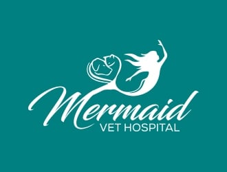 Mermaid Vet Hospital logo design by zubi