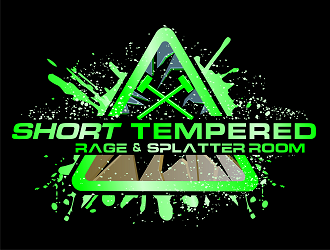 Short Tempered - Rage & Splatter Room Logo Design