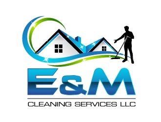 E&M Cleaning Services LLC logo design by usef44
