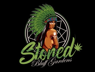 Stoned Bluff Gardens logo design by DreamLogoDesign