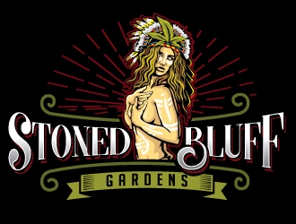 Stoned Bluff Gardens logo design by REDCROW