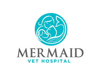 Mermaid Vet Hospital logo design by Foxcody