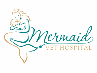 Mermaid Vet Hospital logo design by agus
