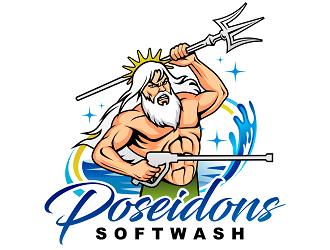 Poseidons Softwash  logo design by haze
