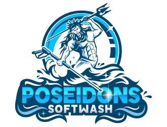 Poseidons Softwash  logo design by Suvendu