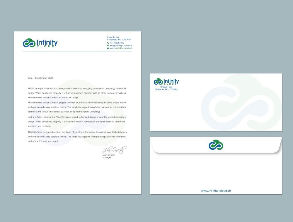 Infinity Cloud logo design by Boomstudioz