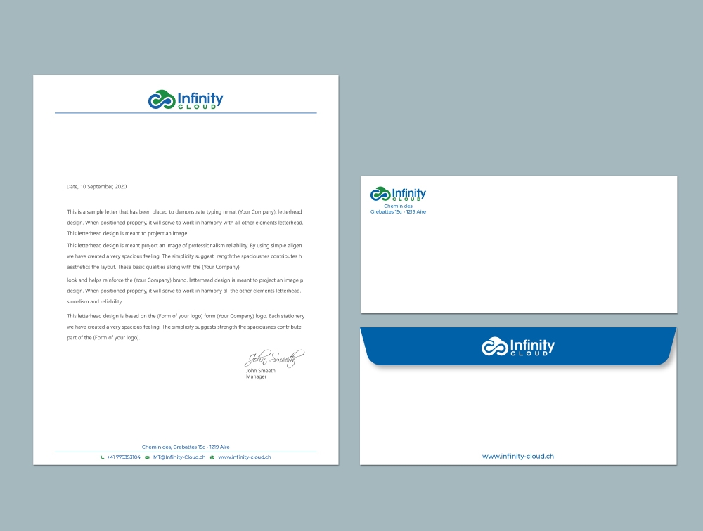 Infinity Cloud logo design by Boomstudioz