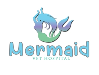 Mermaid Vet Hospital logo design by JezDesigns