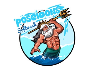 Poseidons Softwash  logo design by DreamLogoDesign