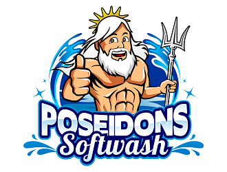 Poseidons Softwash  logo design by haze