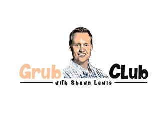 Grub Club with Shawn Lewis logo design by shravya