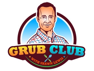 Grub Club with Shawn Lewis logo design by Suvendu