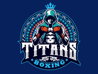  Titans boxing  logo design by invento