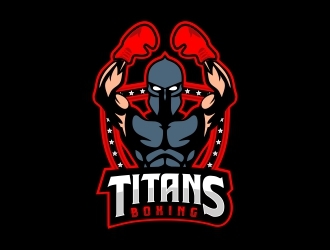  Titans boxing  logo design by Shabbir