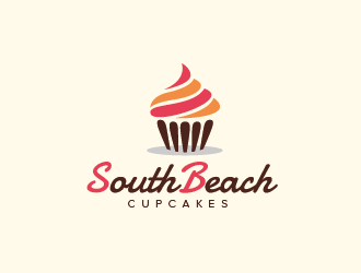 SouthBeach Cupcakes logo design by czars