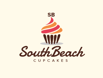 SouthBeach Cupcakes logo design by czars