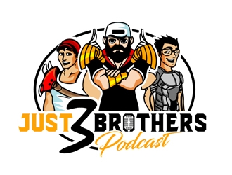 Just 3 Brothers Podcast logo design by DreamLogoDesign