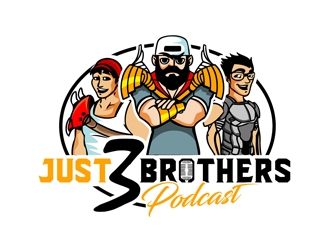Just 3 Brothers Podcast logo design by DreamLogoDesign