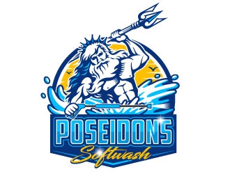 Poseidons Softwash  logo design by Suvendu