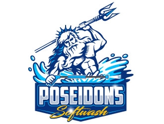 Poseidons Softwash  logo design by Suvendu