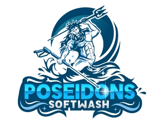 Poseidons Softwash  logo design by Suvendu