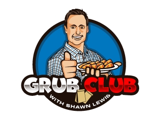 Grub Club with Shawn Lewis logo design by Suvendu