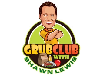 Grub Club with Shawn Lewis logo design by invento