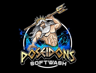 Poseidons Softwash  logo design by DreamLogoDesign