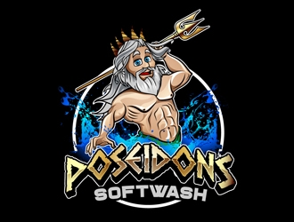 Poseidons Softwash  logo design by DreamLogoDesign