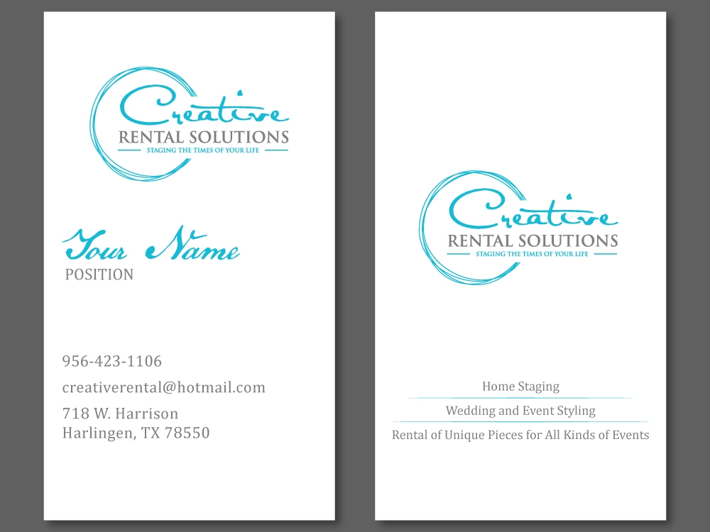 Creative Rental Solutions    logo design by Gelotine