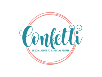 Confetti logo design by Girly