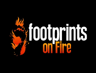 Footprints on Fire logo design by AamirKhan