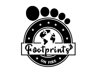 Footprints on Fire logo design by SiliaD