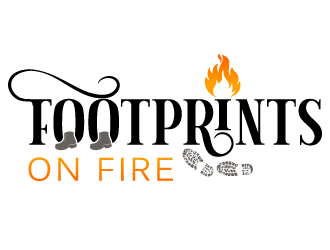 Footprints on Fire logo design by MonkDesign