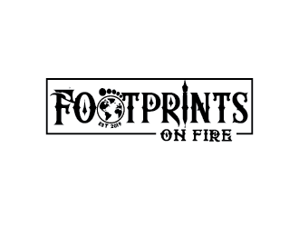 Footprints on Fire logo design by SiliaD