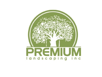 premium landscaping inc logo design by AamirKhan