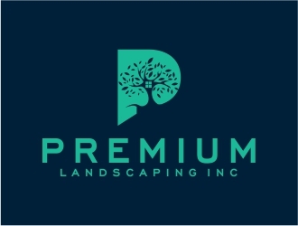 premium landscaping inc logo design by Alfatih05