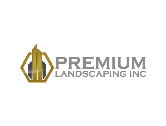 premium landscaping inc logo design by Greenlight