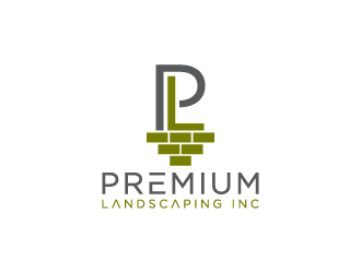 premium landscaping inc logo design by Andri