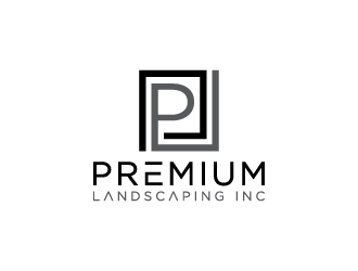 premium landscaping inc logo design by Andri