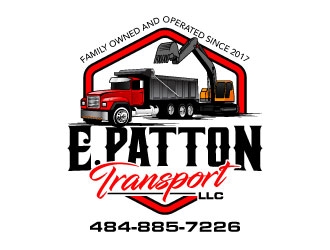 E. Patton transport llc logo design by daywalker
