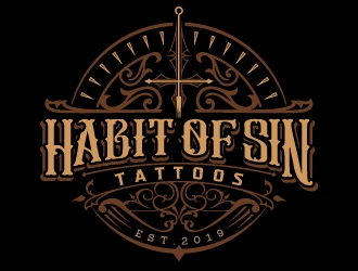 Habit of sin tattoos logo design by jaize