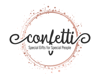 Confetti logo design by akilis13
