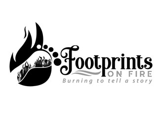 Footprints on Fire logo design by DreamLogoDesign