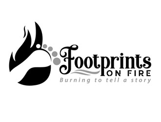 Footprints on Fire logo design by DreamLogoDesign