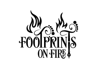 Footprints on Fire logo design by Andri