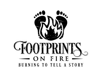 Footprints on Fire logo design by akilis13