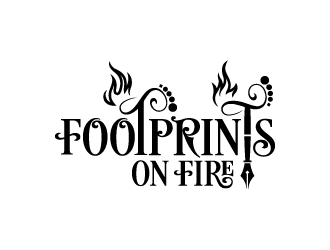 Footprints on Fire logo design by Andri