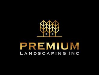 premium landscaping inc logo design by ArRizqu