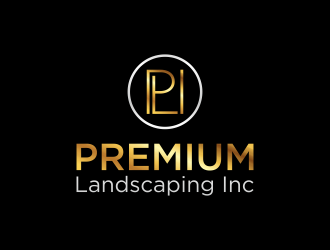 premium landscaping inc logo design by ArRizqu